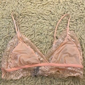Delicate Soft Pink Lace Bralette